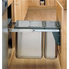 57 Amazing Undersink Trash Can Images Kitchen Cabinets 30 Liter Stainless Steel Pull Out Trash Can With 10 20 Bin
