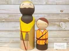 David And Goliath Peg Dolls