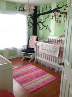 Soft Pink And Mint Green Nursery Decor For A Baby In Bird For Paisley S Nursery We Wanted To Go With A Sweet Whimsical Theme I Love Pink But Didn T Want Be Overwhelming It So Chose Soft Shades Of