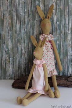 Tilda Hare Mother and Child made by farbverliebt