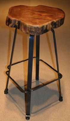 16 Best Cool Bar Stools Images Chairs Metal Furniture Stool Rustic Diy Barstool Forged Metal Bar Stool Slab Mesquite Top Swivel Seat