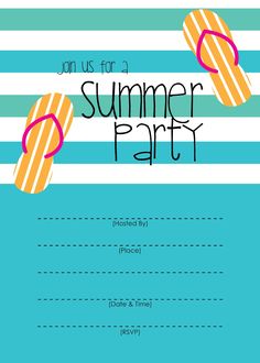 10 best summer party images in 2018 cards free printables