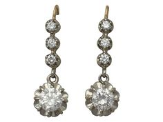 135 Best Antique Gemstone Diamond Earrings Images In 2018 Ct Diamond And 18 Yellow Gold Drop Earrings Antique Vintage French