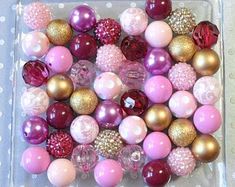 Loose Bead Assortment 50 Count Wild Berry Mix Handcrafted Paper Beads Mixed Purple Beads