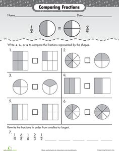 Best Comparing Fractions Images In Comparing Fractions Comparing Fractions This Site Has A Lot Of Good Free Printable Worksheets For All Grade Levels And Subject