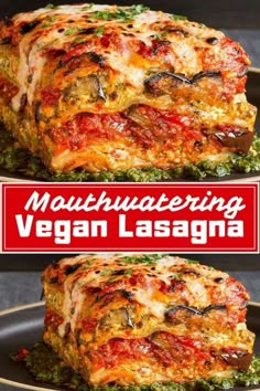 Best Vegan Lasagna! Voluptuous Roasted Vegetable Vegan Lasagna With Puttanesca Sauce. #vegan #veganrecipe #delicious Vegan Recipes Easy, Easy Vegan, Sauce Recipes, Appetizer Recipes