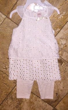Catherine Malandrino Mini Baby Toddler Girls Dress SILVER Pink design flowers