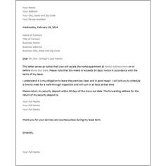 image result for landlord 30 day notice to vacate sample letter