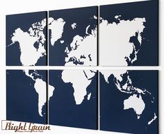 large world map wall art original painting made by rightgrain