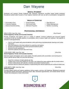 dental hygienist resume