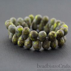 Metallic Gold Iris 6x2mm Matte 50 Czech Glass Rondelle Beads
