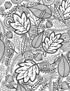 FREE Printable Fall Leaves Coloring Page