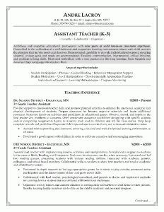 resume examples for teacher assistant