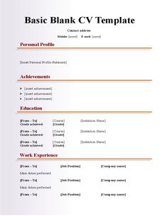 cv template