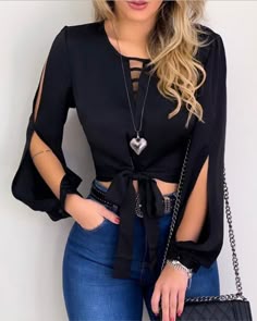 MERICAL Camicetta Donna Elegante,Felpa da Donna con Ricamo a Manica Lunga con Scollo Tondo Manica Lunga Casual da Donna