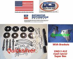 1969 70 Coronet Super Bee R//T Stainless Steel Hood Pin Kit 23/" NEW MoPar