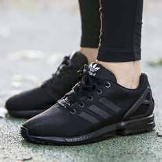 adidas originals zx flux k black womens trainers all black s82695 adidas originals zx flux k black womens trainers all black s82695