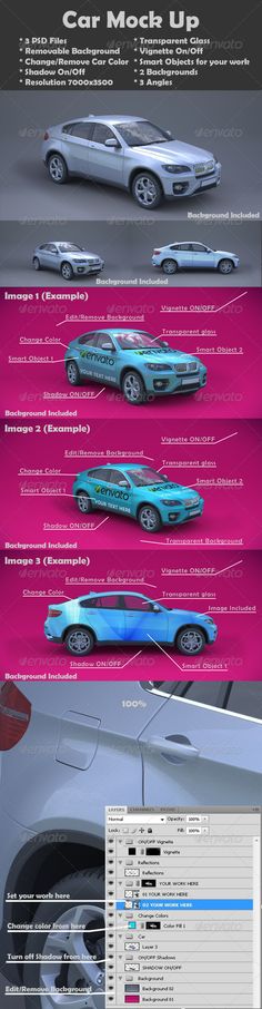 40 Best Graphics Images Design Logan Photo Car Mock Up 3 Psd Files Removable Background Change Remove Color Shadow On Off Resolution Transpare