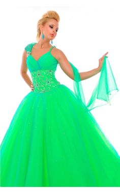 Neon Blue Prom Dress