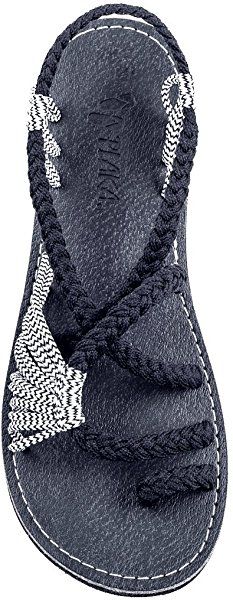 Amazon Com Plaka Flat Summer Sandals For Women By Black Zebra 8 Palm Leaf Flats Sandals Womens Sandals Womens Sandals Summer