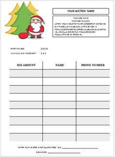 31 best silent auction bid sheet templates images fundraising silent auction bidding sheets