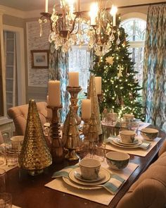 17 Best Christmas Table Settings Images Outstanding 30 Chic Blue Christmas Dining Room Ideas For Inspiration Http Decorathing Centerpiecesxmas Table