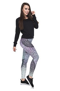 WOW Leggings Damen Hose Camouflage Hochbund High Waist Einheitsgröße