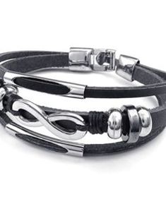 Leather Look Faux Rocker Bracelet Wristlet Studded Metal Biker Fancy Dress