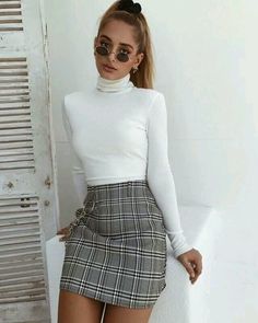 Las mejores 48 ideas de Falda a cuadros ropa de moda, moda moda