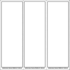 blank bookmark template