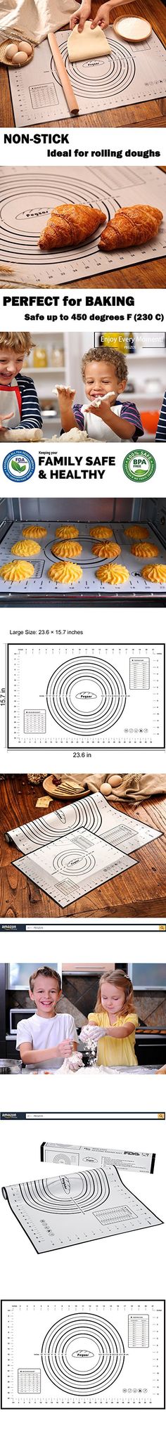 HOME Silicone Pastry Mat and Rolling Pin Over Tray Liner Baking Dough Non Slip