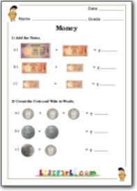 great money worksheets for grade 1 indian