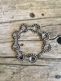 Sterling Silver Necklace Bracelet Jewelry Set Open Heart Link Chain Demi Parure 12mm Choker 15 Italy Patina Vintage