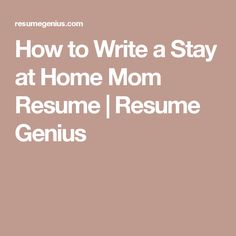 stay home resumes