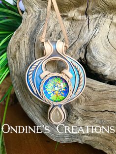 Healing Stone Pendant Trippy Glass Clay Pendant Festival Jewelry Green Horned Peridot Crystal Pendant Clay Pendant #232