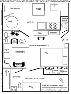 Studio Apartment Floor Plans 400 Sq Ft 400 sq. ft. layout with a creative floor plan. (actual studio Studio Apartment Floor Plans 400 Sq Ft 400 sq. ft. layout with a creative floor plan. (actual studio