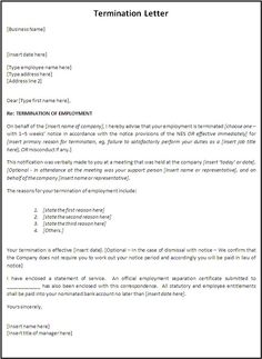 termination papers for employees