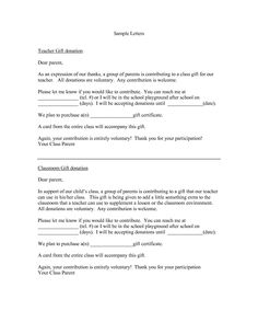 teacher request letters