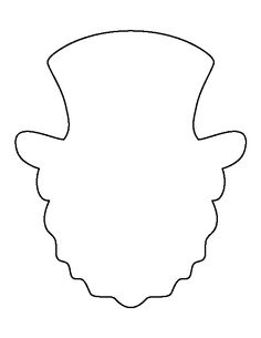leprechaun hat paper craft black white template diy you