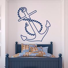 nautical anchor wall decal vinyl sticker- anchor wall art home nautical anchor wall decal vinyl sticker- anchor wall art home
