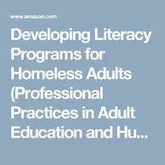 Homeless Education adult of