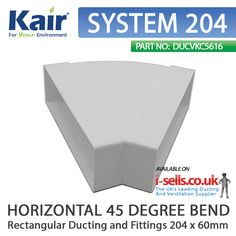55 x 220mm Rectangular Channel Elbow 90 Degree 2 x 9 Vertical Elbow Bend Rectangular Plastic Ducting Adaptor