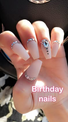 Gold Nails, Nail Designs, Bling Nails, Prom Nails, Nails Design With Rhinestones, Birthday Nail Designs, Pretty Nails