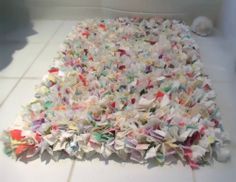 Proddy Mat Rugs Handmade Rag Rug Shabby Chic Proddy Pastel Muted Tones White Cream