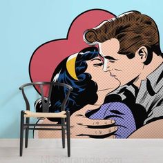 Roy Lichtenstein Large Canvas 24/' vintage art painting print