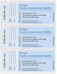raffle ticket template printable