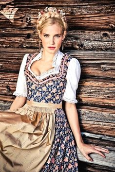 Fest-Tracht-bávara-Oktoberfest Collar-Wiesn-edelweiss-azul