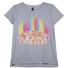 Kids Boys Girls Cute Trolls Kawaii Tops T Shirts Holiday Party Birthday Gift Tee