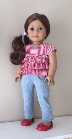 Pink Heart Print Tights 18/" Doll Clothes Fit American Girl Dolls