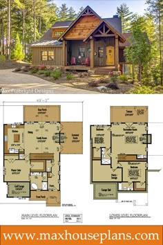 small cottage plan with walkout basement | rustic cottage, cottage small cottage plan with walkout basement | rustic cottage, cottage